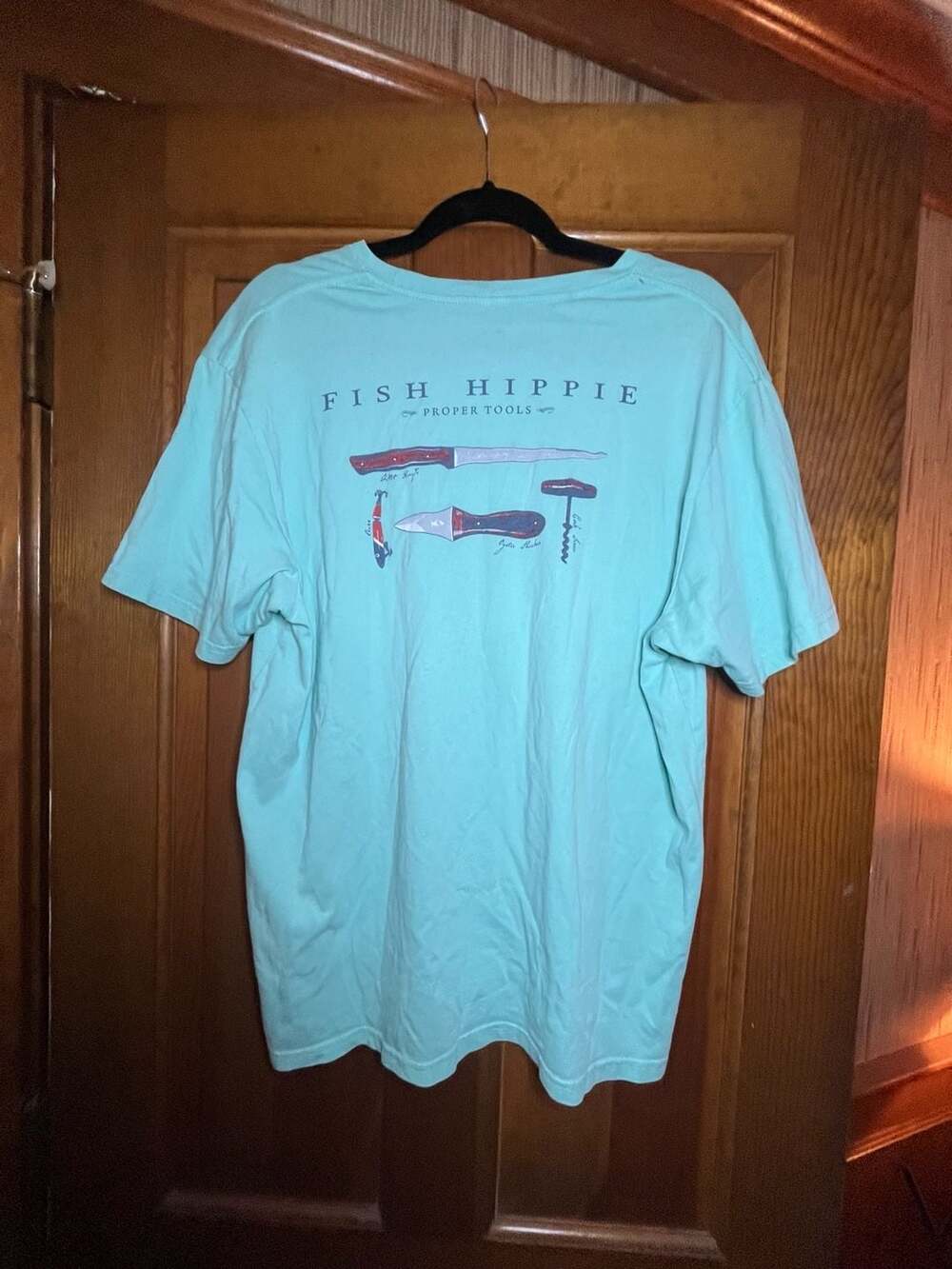 Fish Hippie Proper Tools Graphic T-Shirt Size L